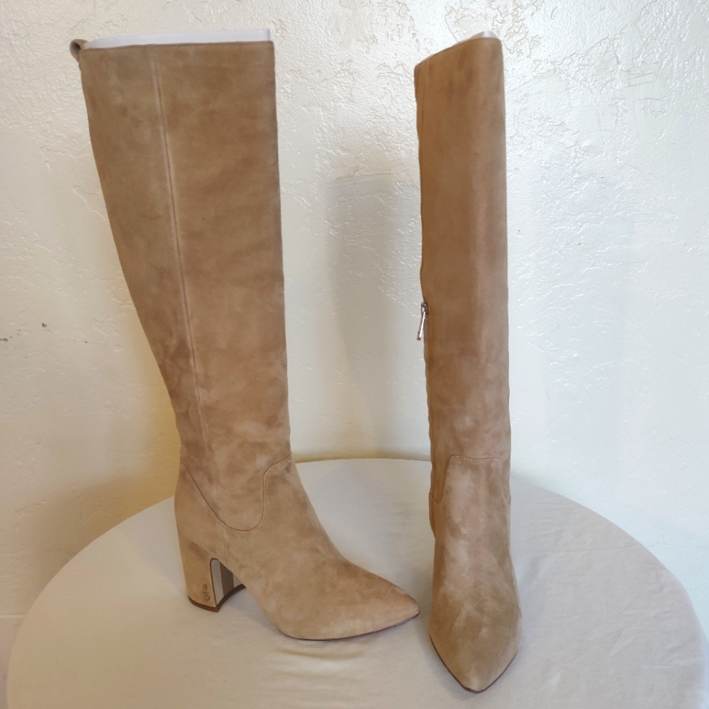 Sam Edelman knee high suede boots in Camel brown. Size 5.5 Women's. Never worn.